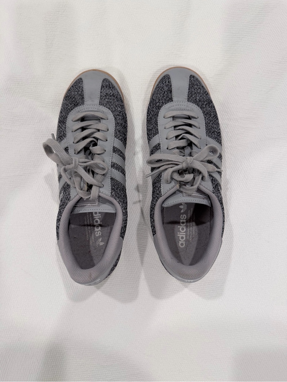 Adidas Men’s Gray Knit Samoa Casual Sneakers
